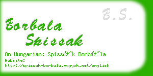 borbala spissak business card